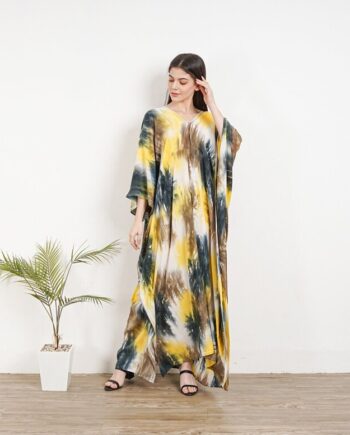 Yellow caftan, KA01-RA18, Caftan dress, Kaftan Dress, stylish, Elegant, Miami, lbiza, Holiday Dress, Evening dress, loose